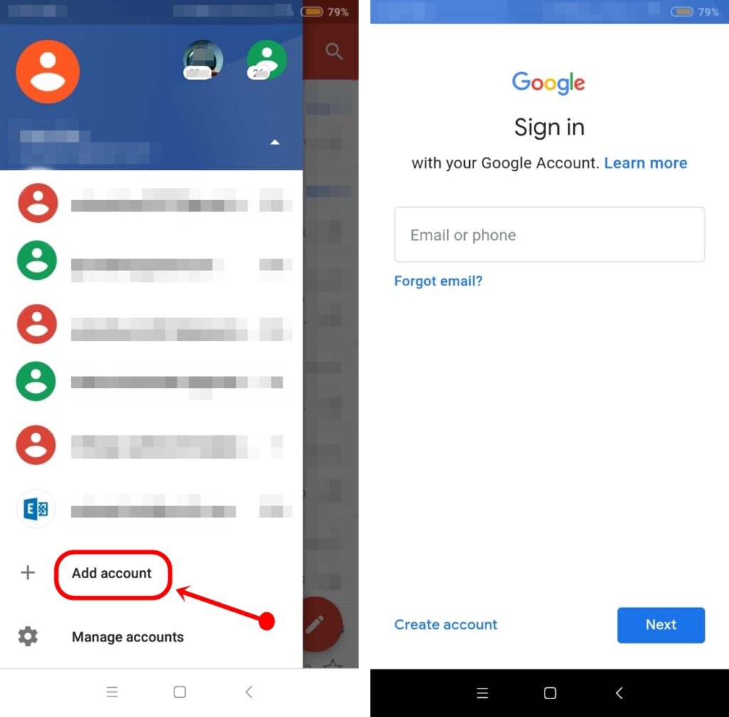 add multiple gmail accounts